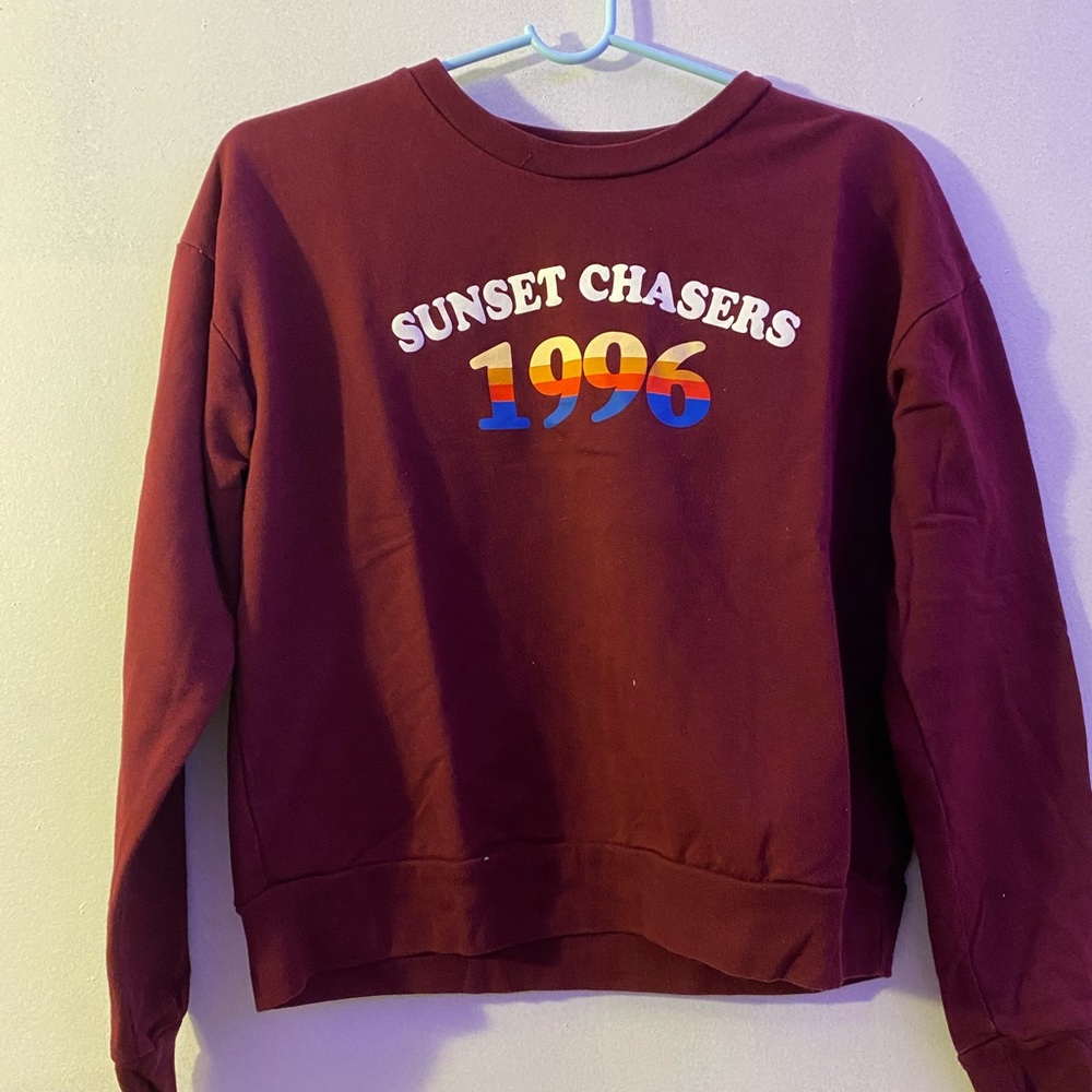 Maroon Long-Sleeve Sweater